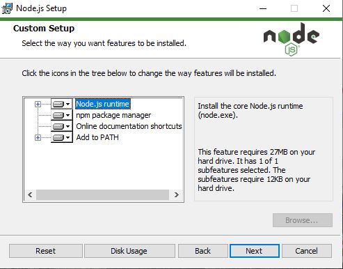 Downloading and Installation of NodeJS for Window machine 64 bit_7