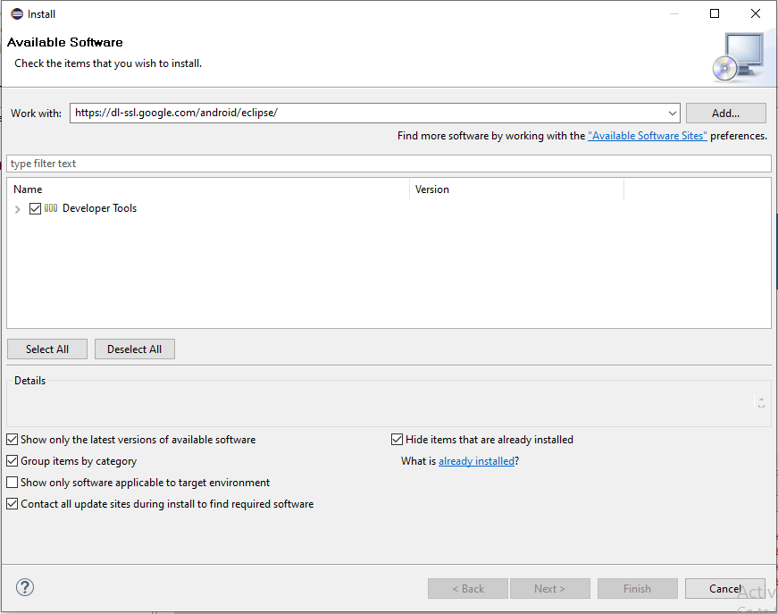 Installation and Setup of ADT plugin in eclipse for Android_3