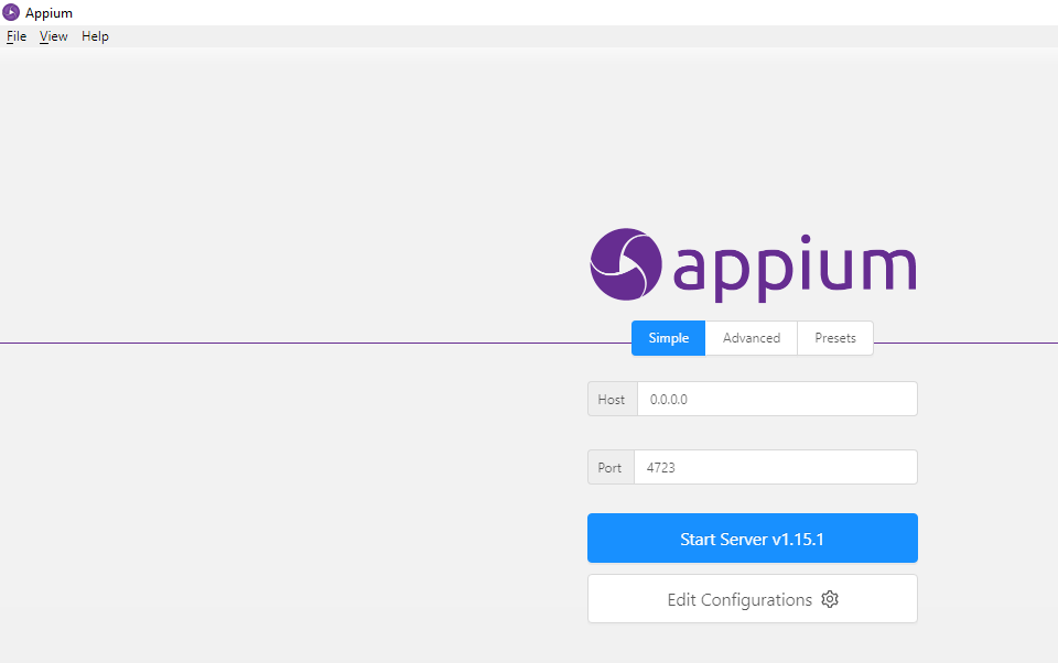 Appium Client server