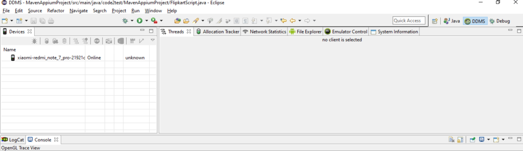 DDMS view in eclipse