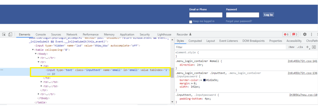 HTML Elements Using Cypress Locators -CSS Selector from Class 